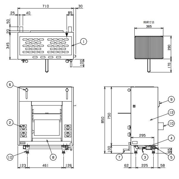 マルゼン（MARUZEN） MGKW-073 両面式焼物器 《スピードグリラー