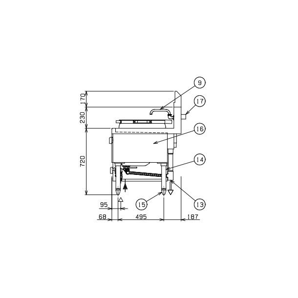 マルゼン(厨房機器) MR-563B マルゼン 中華レンジ デラックス マルゼン(厨房機器) MR-563B マルゼン 中華レンジ デラックス