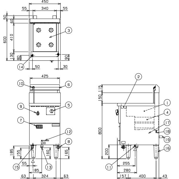 MRF-046C　マルゼン　冷凍麺釜　クリーブランド