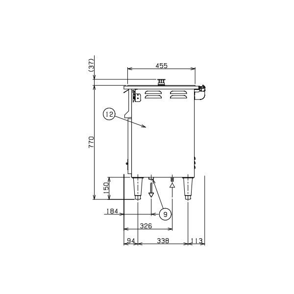 未使用品 マルゼン 電気蒸し器 MUSE-055B1 2022年製 is※ マルゼン（MARUZEN） MUSE-055B1 電気蒸し器 セイロタイプ 吹出口×1