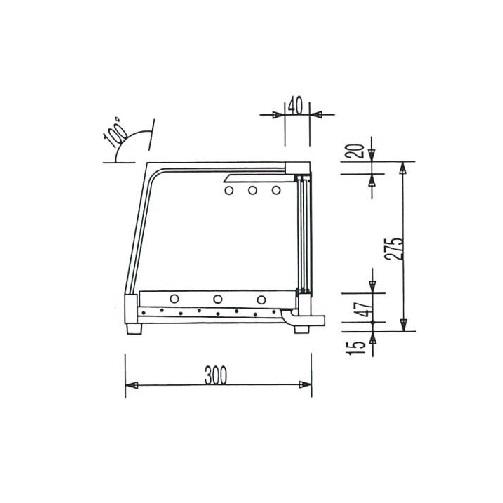 OH角型-Sc-1500L(R) 大穂 ネタケース スタンダードタイプ LED照明なし 