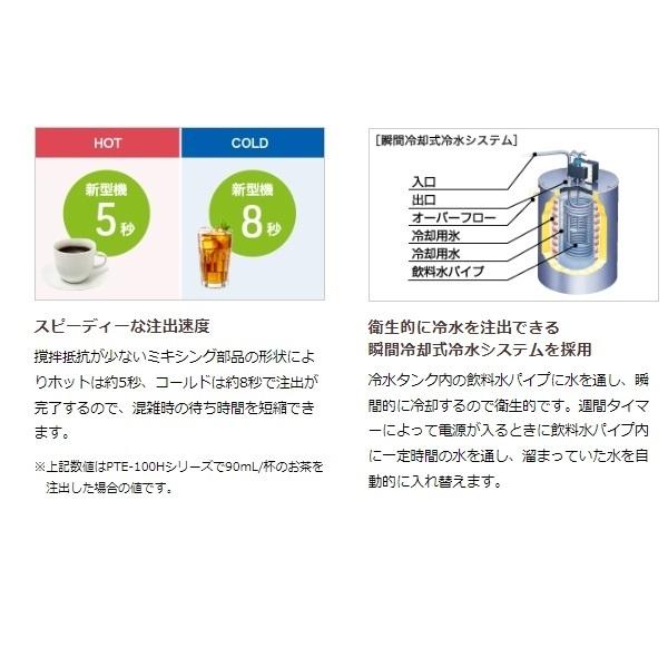 給茶機 ホシザキ Varie [粉砕茶1種] 漏水検知付キャビネット PTE-F250HWB-LP-WH 幅450×奥行527×高さ1495mm ホワイト_4