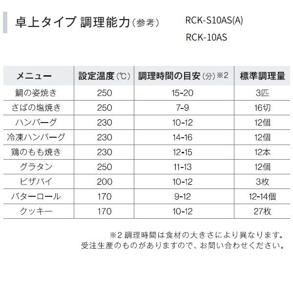 リンナイ RCK-S10AS(A) ガス高速オーブン 卓上タイプ リンナイ