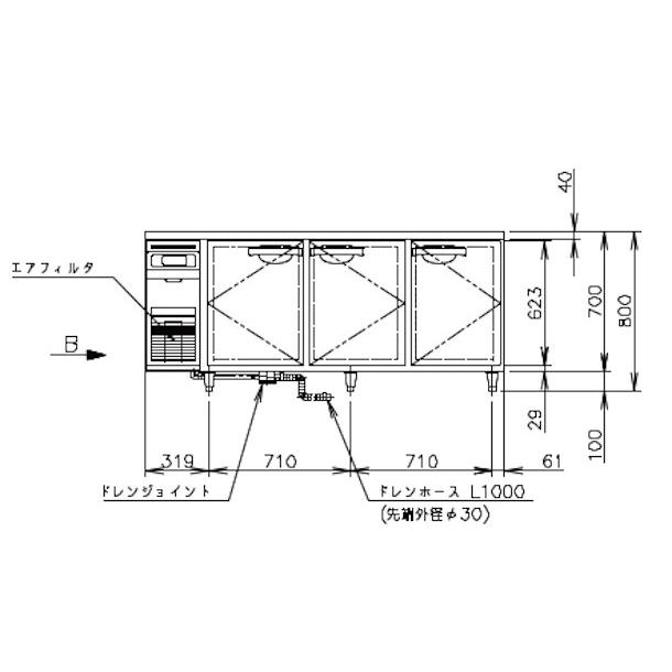ホシザキ RT-180SDG (新型番:RT-180SDG-1) テーブル形冷蔵庫 ホシザキ RT-180SDG (新型番:RT-180SDG-1) テーブル形冷蔵庫