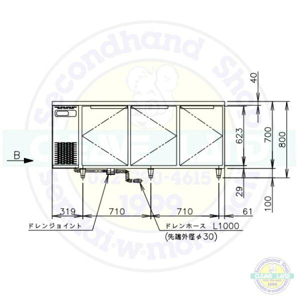 ホシザキ（HOSHIZAKI） RT-180SNG-1-BK テーブル形冷蔵庫 ブラック
