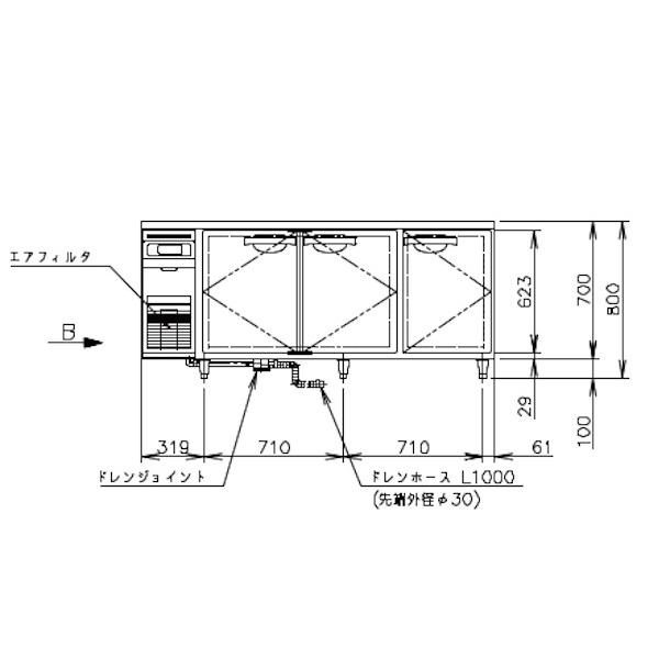ホシザキ RT-180SNG-ML (新型番:RT-180SNG-1-ML) テーブル形 ホシザキ RT-180SNG-ML (新型番:RT-180SNG-1-ML) テーブル形