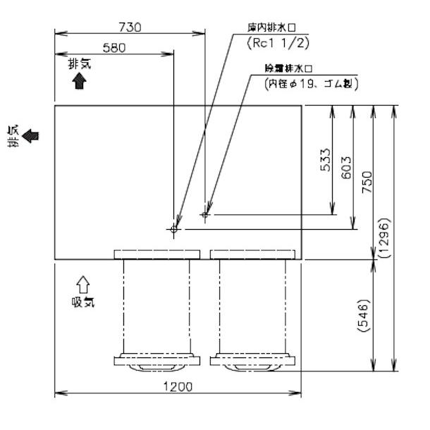 ホシザキ（HOSHIZAKI） RTL-120DDCG ドロワー冷蔵庫 コールドテーブル
