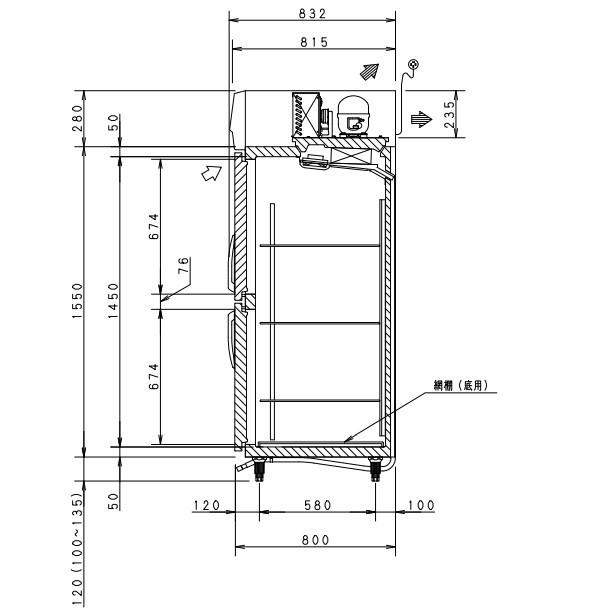 SRF-K1883B　パナソニック　縦型冷凍庫　3Φ200V　業務用冷凍庫 別料金にて 設置 入替 回収 処分 廃棄 クリーブランド｜cleaveland｜04