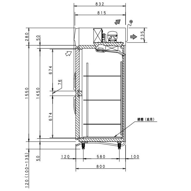 SRF-K683B　パナソニック　縦型冷凍庫　3Φ200V  業務用冷凍庫 別料金にて 設置 入替 回収 処分 廃棄 クリーブランド｜cleaveland｜04