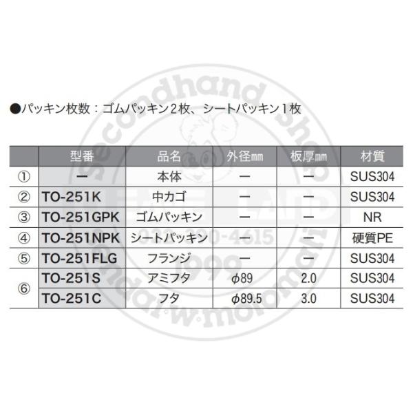 スギコ産業 スギコ 18-8 防臭排水トラップ TO-251UW/S 内ネジG1-1/2 目