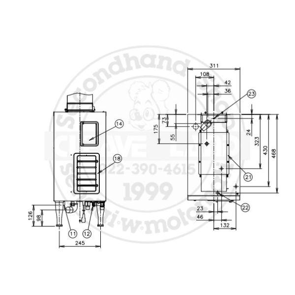 ホシザキ（HOSHIZAKI） ガスブースター WB-12J 単相100V 食洗機用 貯湯