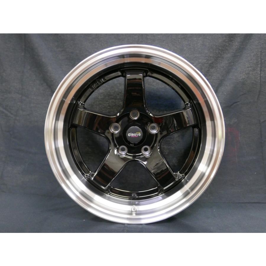 CLEAVE RACING FL53 17x9.0J +18 5H-114.3 ブラック/マシンド 4