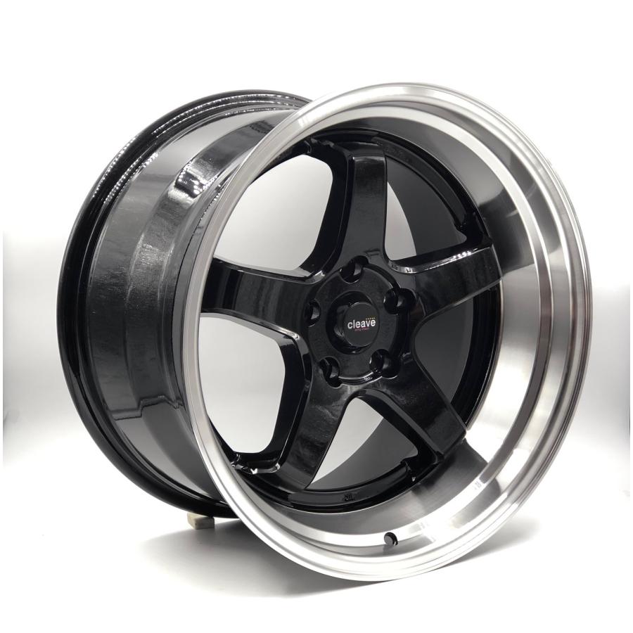 CLEAVE RACING FL53 18x10.5J +15 5H-114.3 ブラック/マシンド 2本セット｜cleaveonline｜02