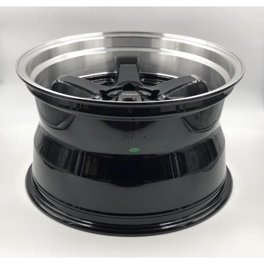 CLEAVE RACING FL53 18x10.5J +15 5H-114.3 ブラック/マシンド 2本セット｜cleaveonline｜05