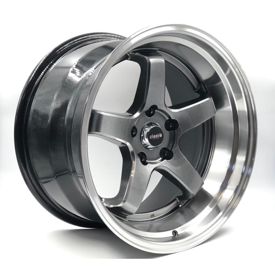 CLEAVE RACING FL53 18x10.5J +15 5H-114.3 ガンメタ/マシンド 2本セット｜cleaveonline｜02