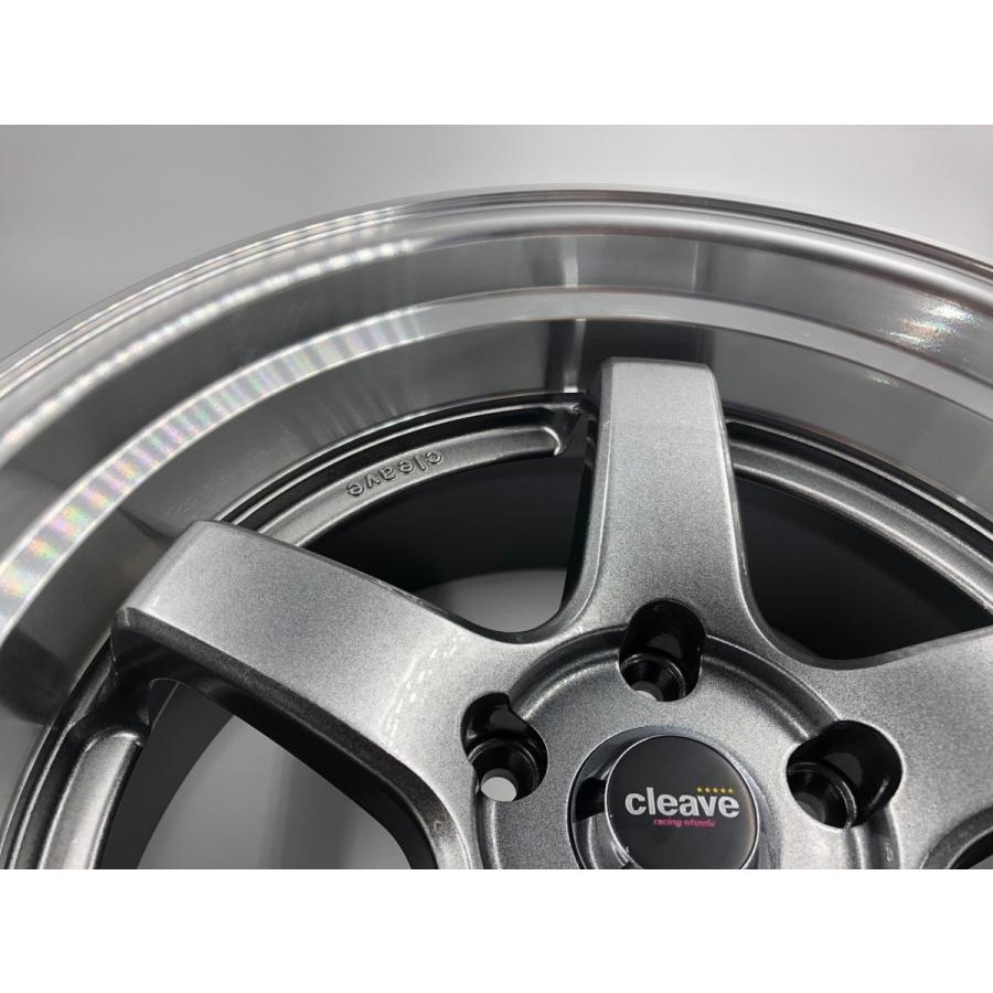 CLEAVE RACING FL53 18x9.5J +18 5H-100 ガンメタ/マシンド 2本