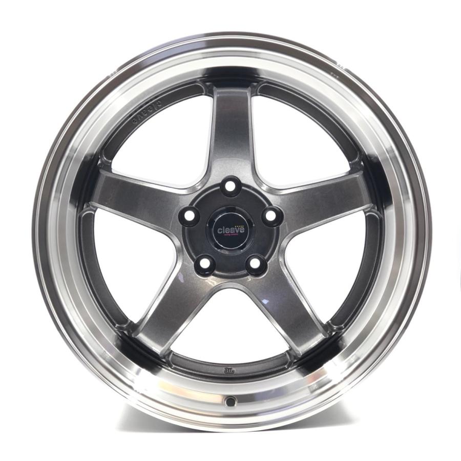 CLEAVE RACING FL53 18x9.5J +18 5H-114.3 ガンメタ/マシンド 2本セット|cleaveonline|03