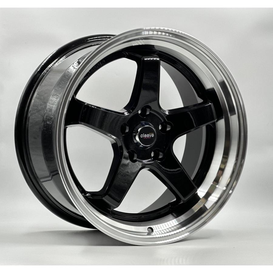 CLEAVE RACING　5H-100 値下げ‼️ CLEAVE RACING FL53 18x9.5J +18 5H-100 ガンメタ/マシンド 4本セット