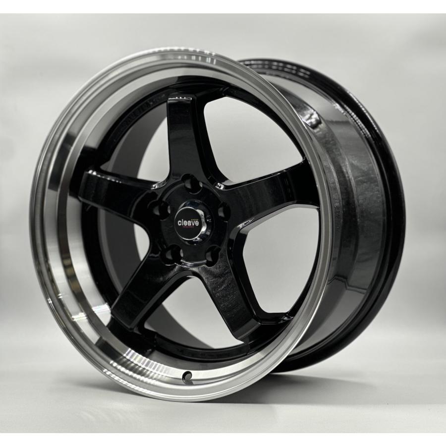 CLEAVE CLEAVE RACING FL53 18x9.5J +32 5H-114.3 BLACK/MACHINED 4本