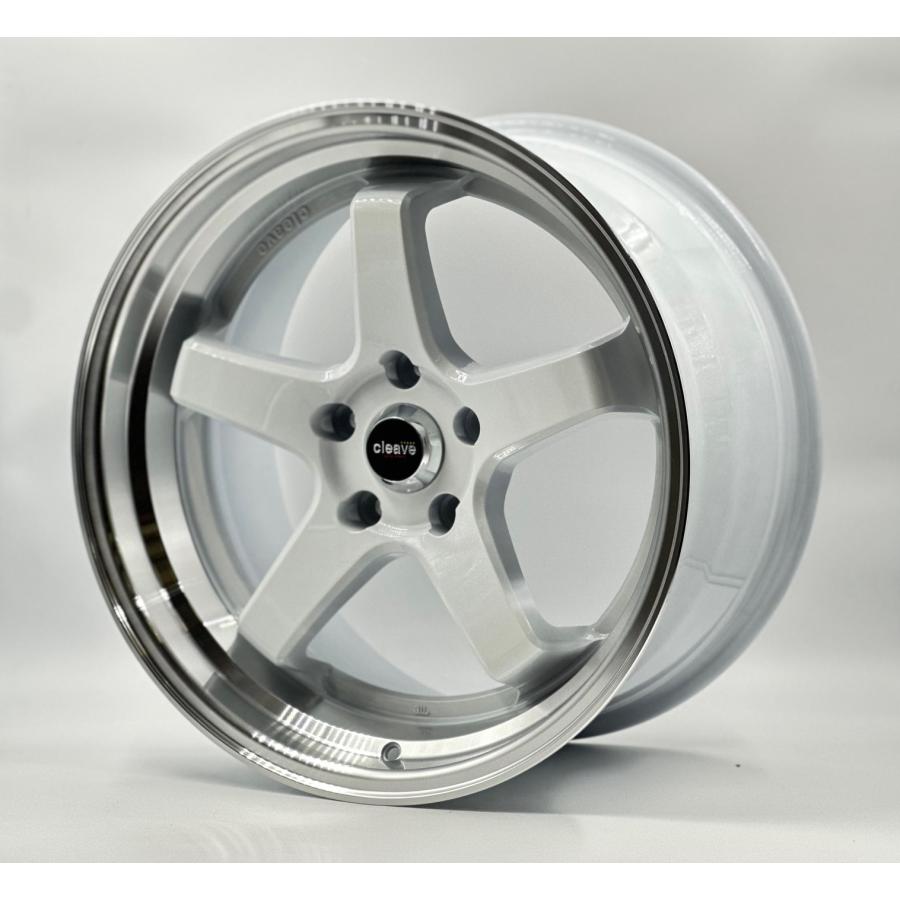 CLEAVE CLEAVE RACING FL53 18x9.5J +32 5H-114.3 WHITE/MACHINED 2本