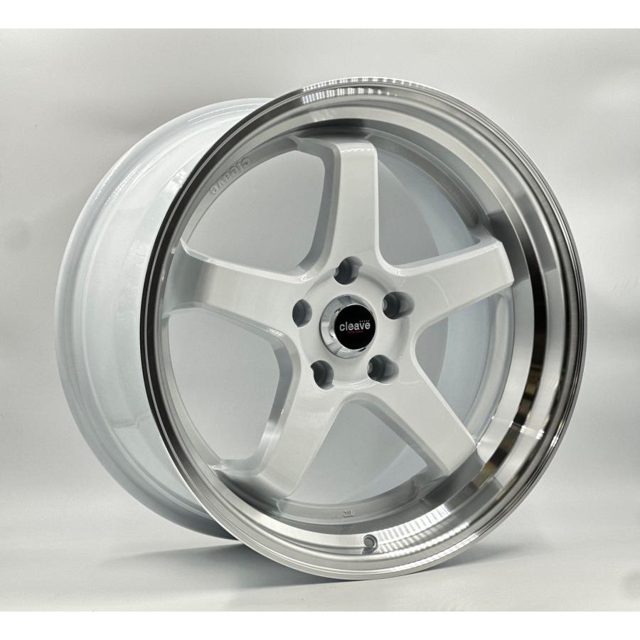 CLEAVE CLEAVE RACING FL53 18x9.5J +32 5H-114.3 WHITE/MACHINED 2本
