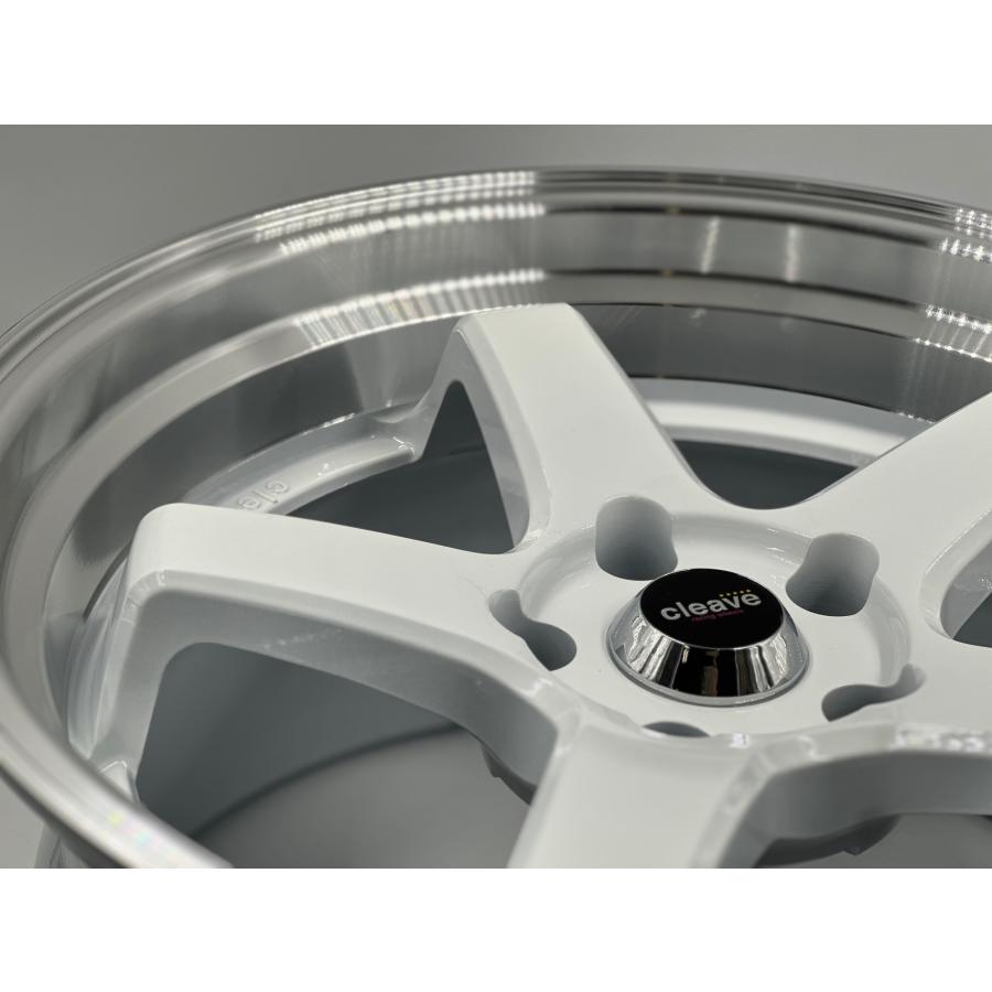 CLEAVE CLEAVE RACING FL53 18x9.5J +32 5H-114.3 WHITE/MACHINED 2本