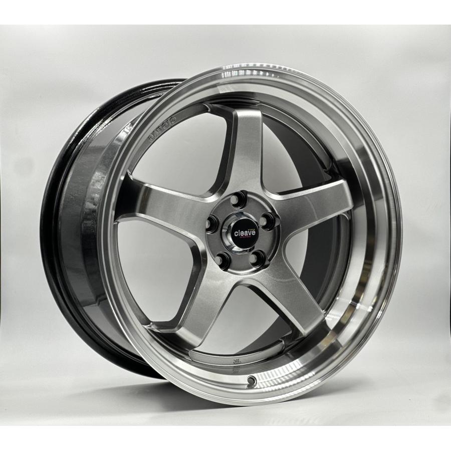 CLEAVE CLEAVE RACING FL53 18x9.5J +44 5H-100 GUNMETALLIC/MACHINED