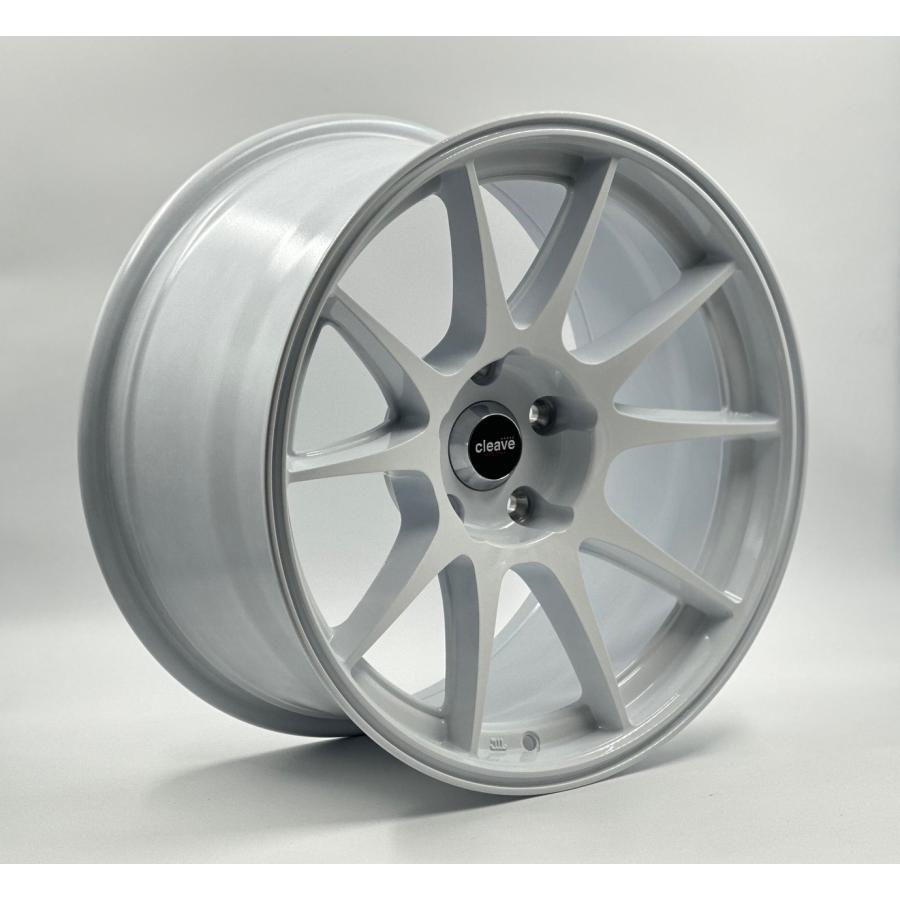 CLEAVE CLEAVE RACING 103 17x9J +18 5H-114.3 ホワイト 2本セット