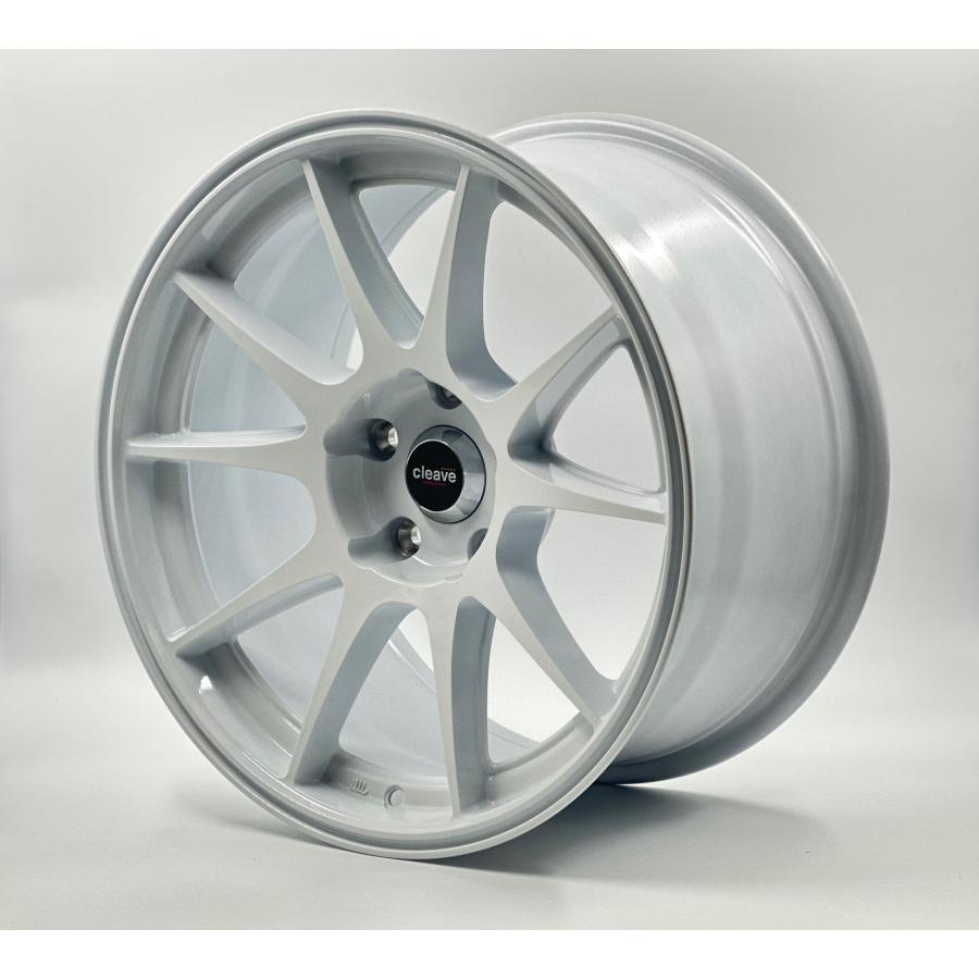 CLEAVE RACING 103 17x9J +18 5H-114.3 ホワイト 4本セット : CLEAVE 