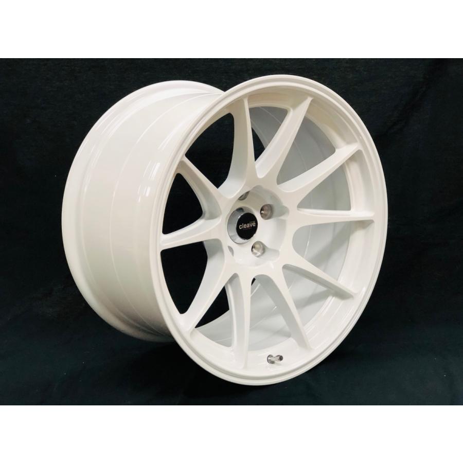CLEAVE CLEAVE RACING 103 18x10.5J +15 5H-114.3 ホワイト 2本セット