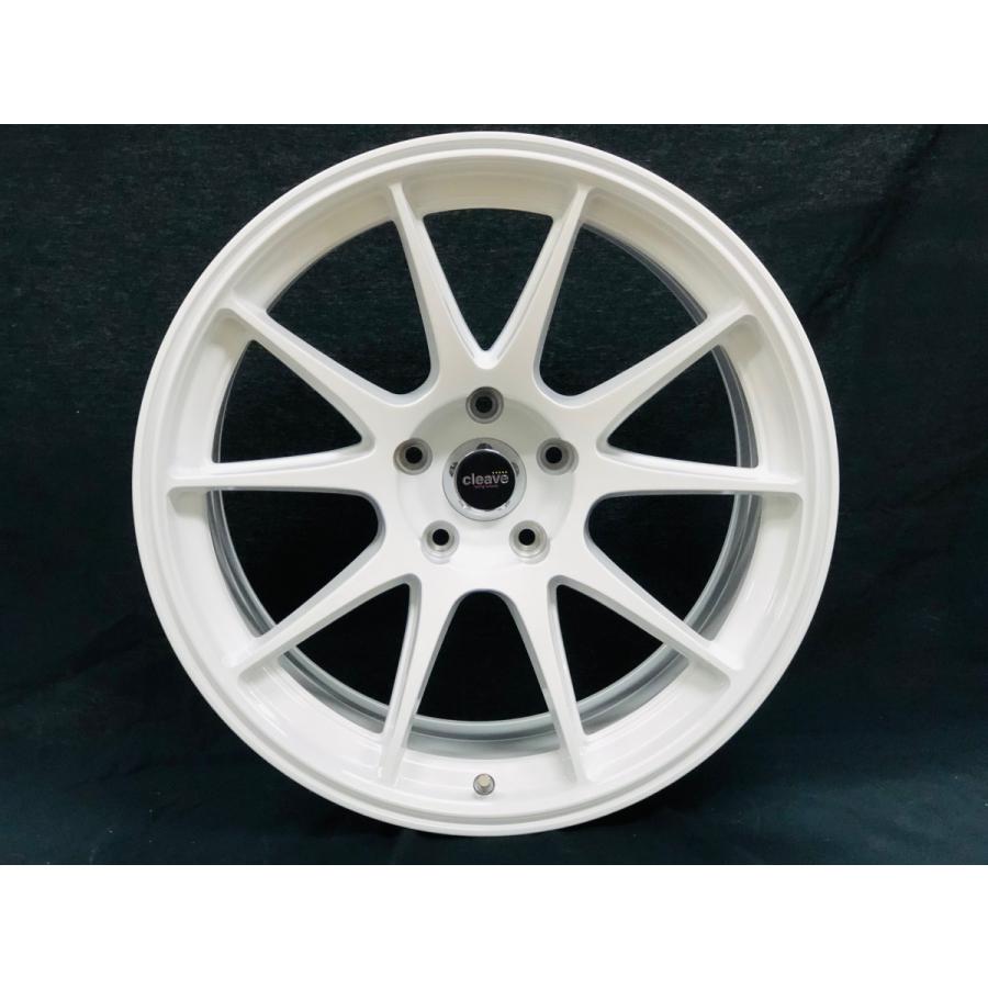 CLEAVE RACING 103 18x10.5J +15 5H-114.3 ホワイト 2本セット : 103