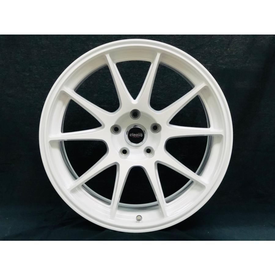 CLEAVE CLEAVE RACING 103 18x9.5J +12 5H-114.3 ホワイト 2本セット
