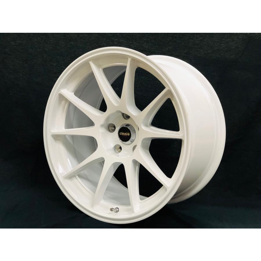 CLEAVE CLEAVE RACING 103 18x9.5J +22 5H-114.3 ホワイト 2本セット