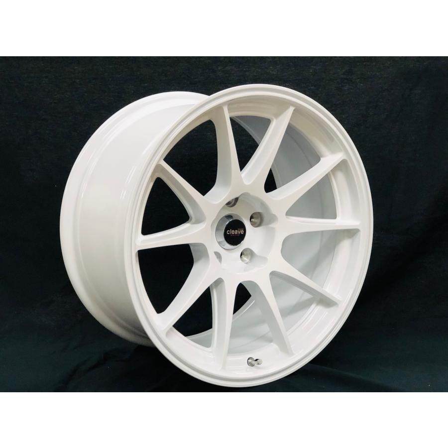 CLEAVE CLEAVE RACING 103 18x9.5J +22 5H-114.3 ホワイト 2本セット
