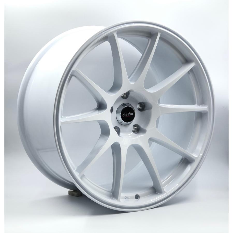 CLEAVE CLEAVE RACING 103 19x9.5J +22 5H-114.3 ホワイト 2本セット ホイール : CLEAVE ...