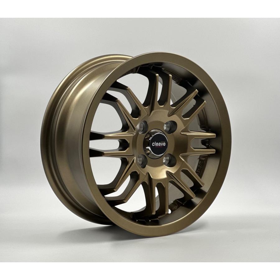 CLEAVE CLEAVE RACING 106K 14x6J +38 4H-100 ブロンズ 4本セット K