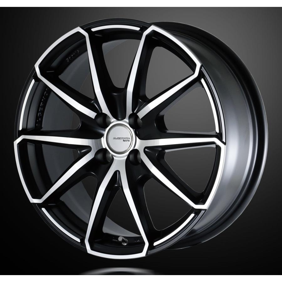 ALGERNON SPORTS M25S 17x7 +50 5H-114.3 マットブラック/ポリッシュ  