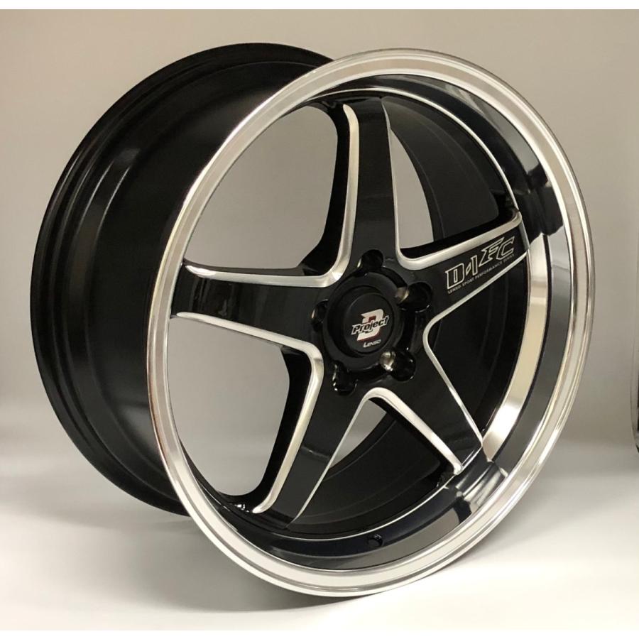 LENSO PROJECT-D D-1FC 18x8.5J +35 5H-100 ブラック/マシンド&ミルド