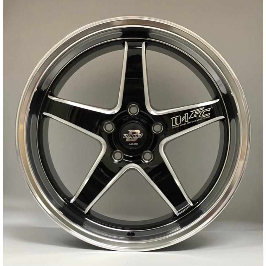 LENSO PROJECT-D D-1FC 18x8.5J +35 5H-114.3 ブラック/マシンド