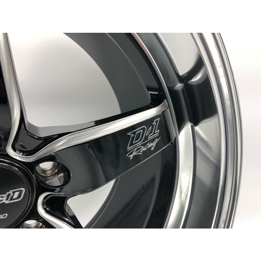 LENSO PROJECT-D D-1RACING 18x9.5J +22 5H-114.3 ブラック/マシンド