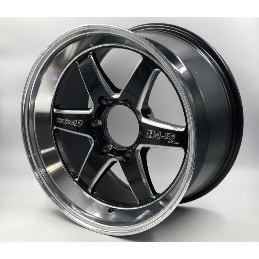 LENSO Project-D D-1SL 18x9.5J +25 6H-139.7 グロスBK/マシンド