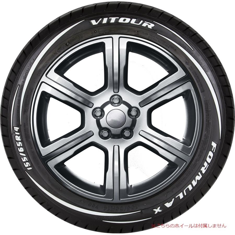 DAYTONA BLACK 14x5 +42 4H-100 VITOUR FORMULA-X 155R65/14セット 軽自動車 Kカー デイトナ｜cleaveonline｜02