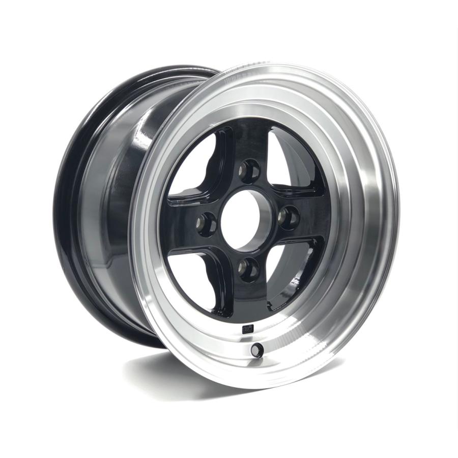 CLEAVE RACING E4 13x7.0 +9 4-114.3 ブラック/マシンド 4本セット KP61 サニトラ AE86 B310 BILSコラボモデルの画像