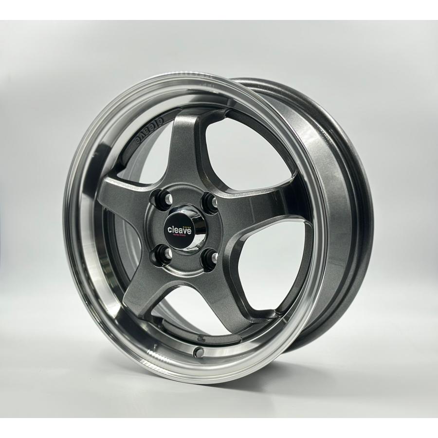 CLEAVE CLEAVE RACING FL53 14x5J +45 4H-100 GUNMETALLIC/MACHINED 4