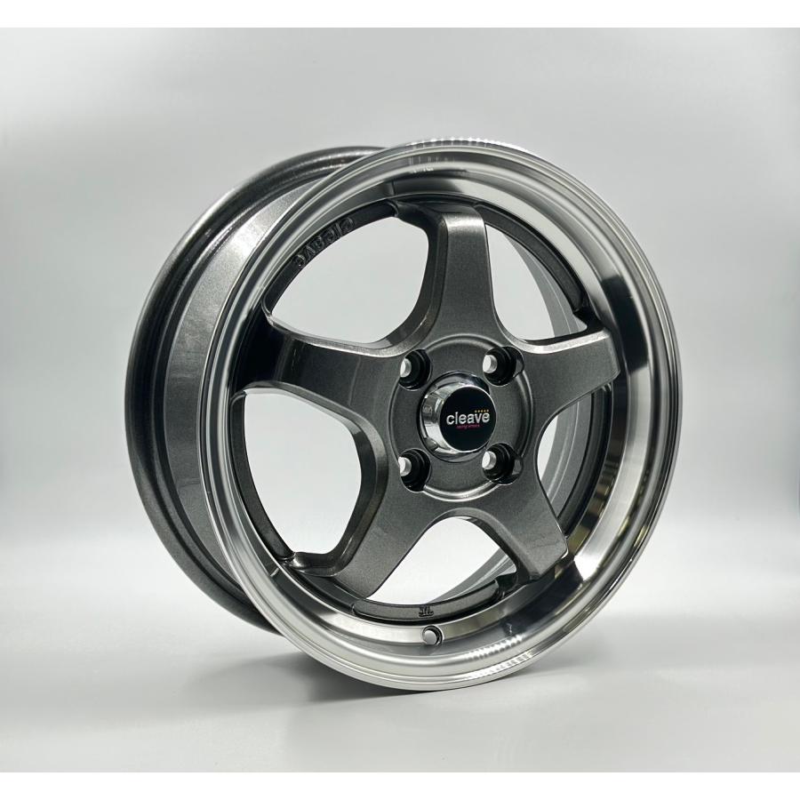 CLEAVE CLEAVE RACING FL53 14x5J +45 4H-100 GUNMETALLIC/MACHINED 4