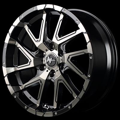 NV350 キャラバン ナイトロパワー デリンジャー ブラックメタリックポリッシュ 17x6.5 +48 NASCAR 215/60R17 E25 E26 17インチ｜cleaveonline