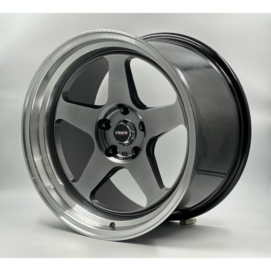 CLEAVE RACING SS05 18x10.5J +15 5H-114.3 ガンメタ/マシンド 2