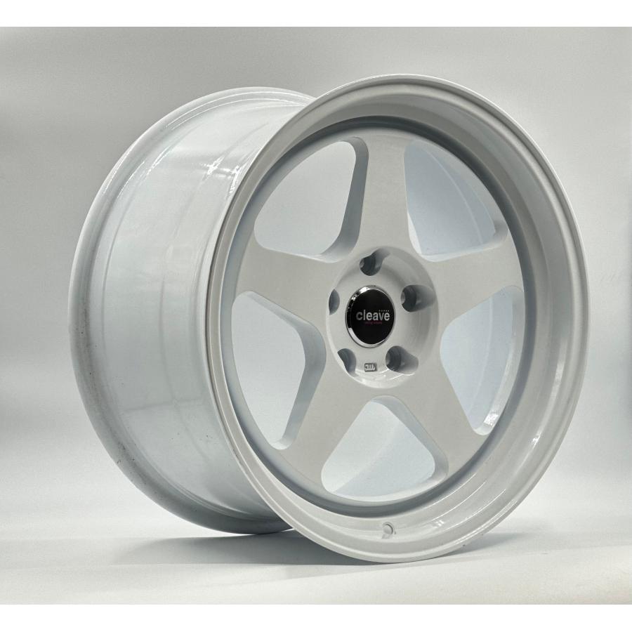 CLEAVE CLEAVE RACING SS05 18x9.5J +18 5H-114.3 フルホワイト 4本
