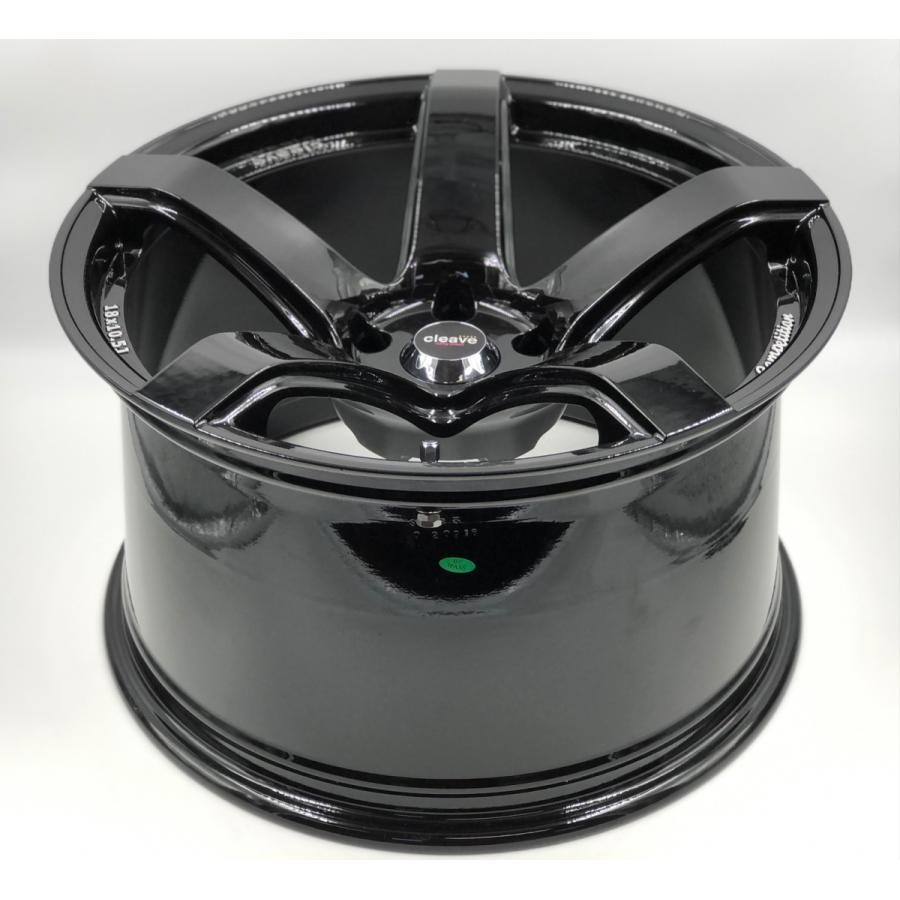 CLEAVE RACING TS54C 18x10.5J +15 5H-114.3 ブラック 4本セット