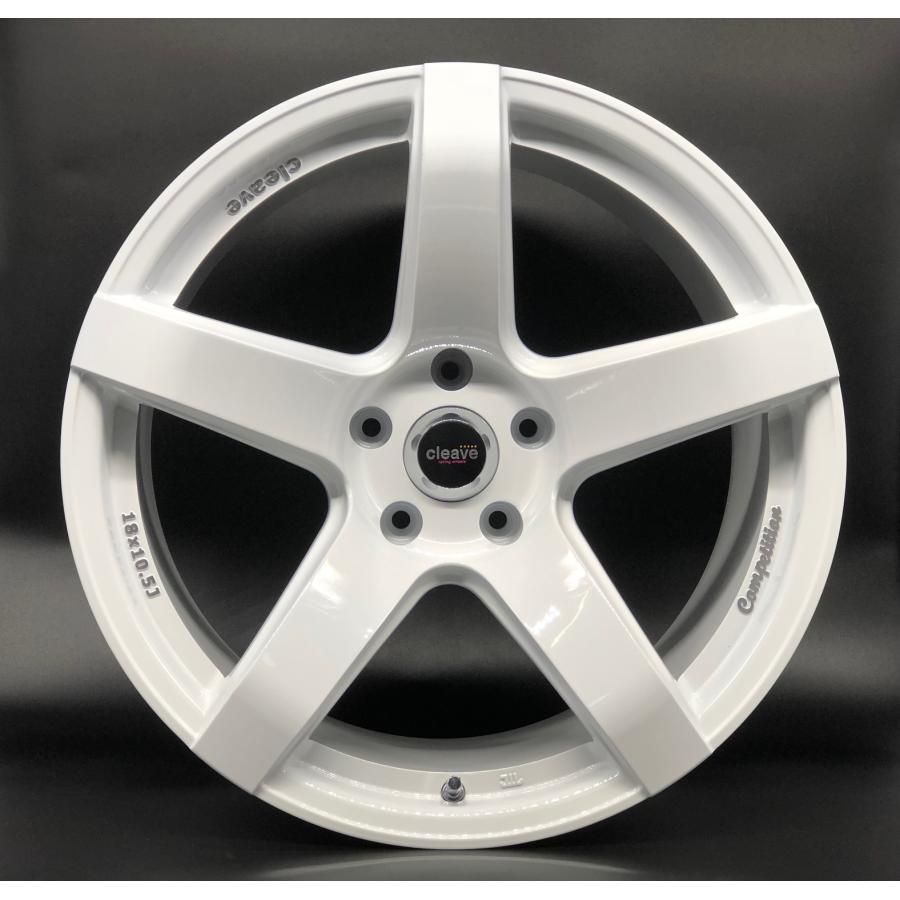 CLEAVE RACING TS54C 18x10.5J +15 5H-114.3 ホワイト 2本セット